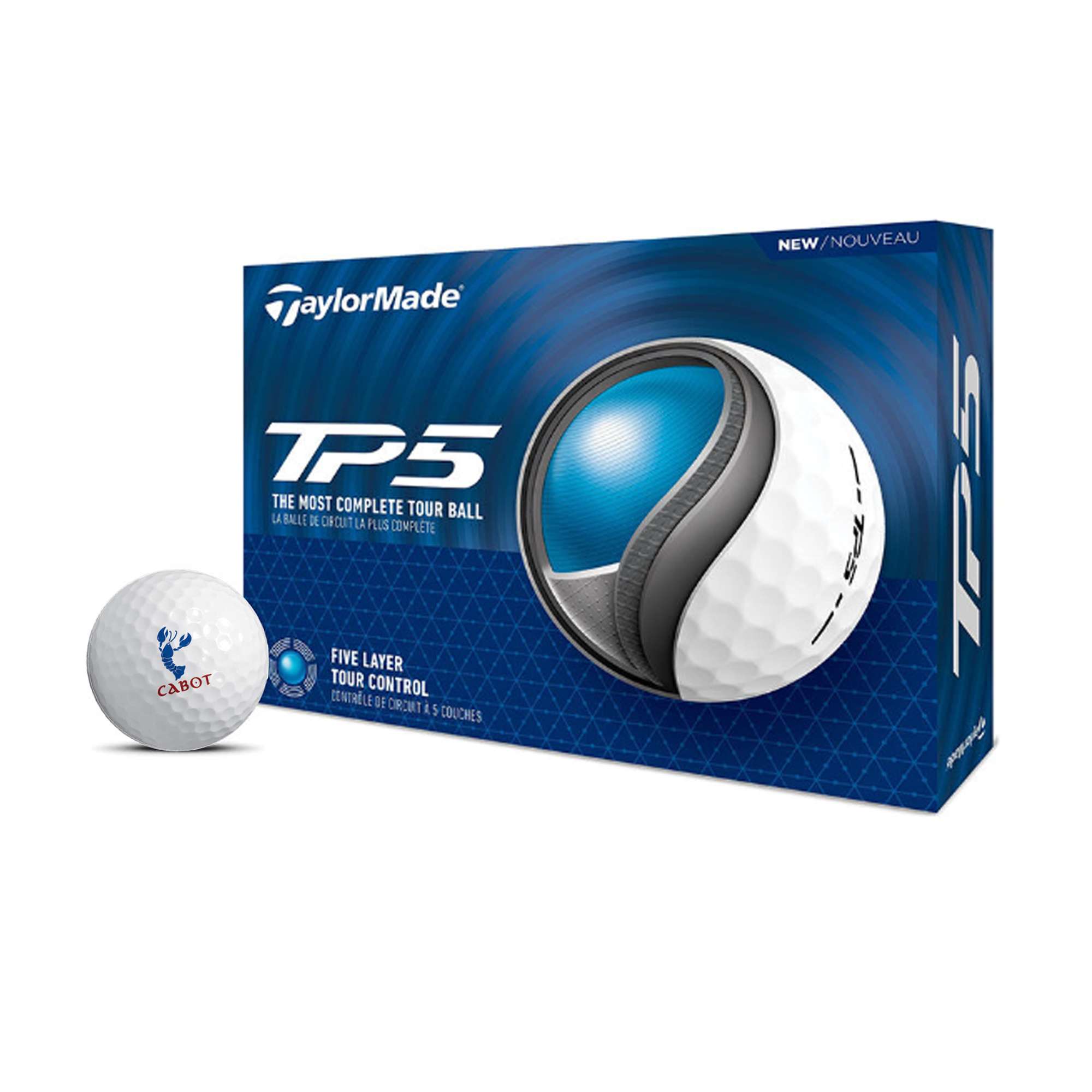 Lot de 12 balles de golf TaylorMade TP5 Cabot Cliffs